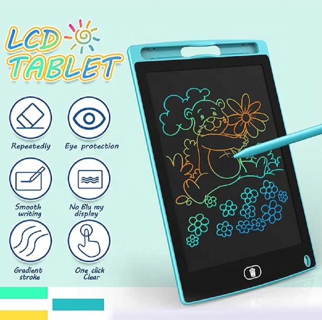 LCD Writing Tablet, Drawing Pads For Kids 8.5 Inch Colorful Lines Doodle Scribble Boards Educational Toys (Random Color)