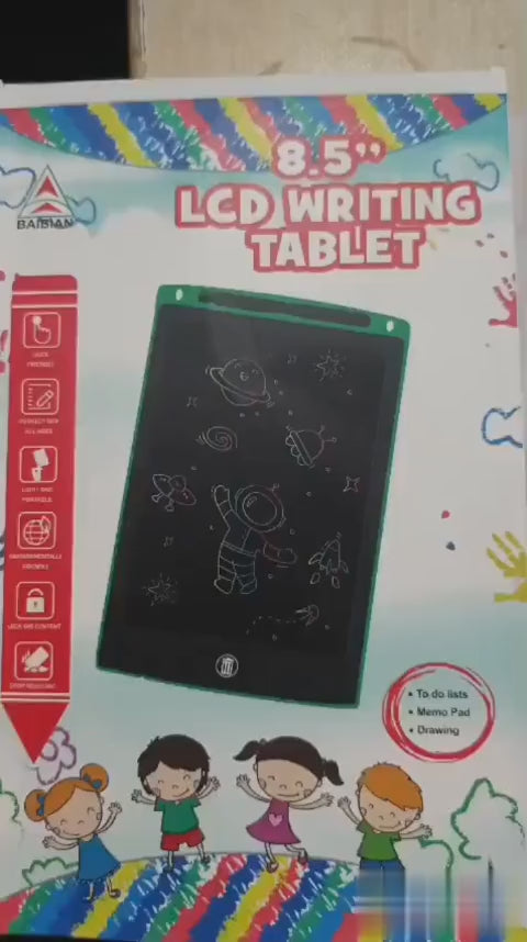 LCD Writing Tablet, Drawing Pads For Kids 8.5 Inch Colorful Lines Doodle Scribble Boards Educational Toys (Random Color)
